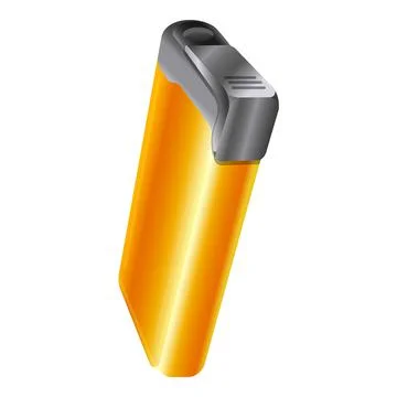 Lighter flame icon cartoon vector. Cigarette fire Stock Illustration