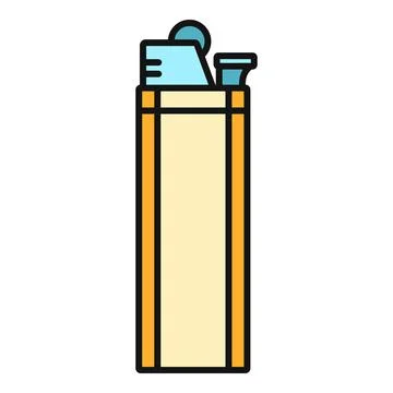 Lighter flame ignition tool flat design illustration Stock Illustration