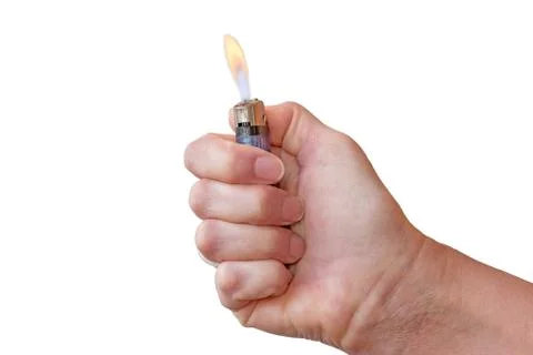 Lighter in a hand Foto stock