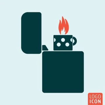 Lighter icon isolated Stock Illustration