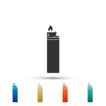 Lighter icon isolated on white background. Set elements in color icons. Vector 스톡 일러스트
