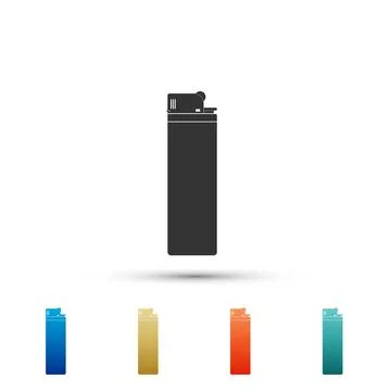 Lighter icon isolated on white background. Set elements in colored icons. F.. 스톡 일러스트