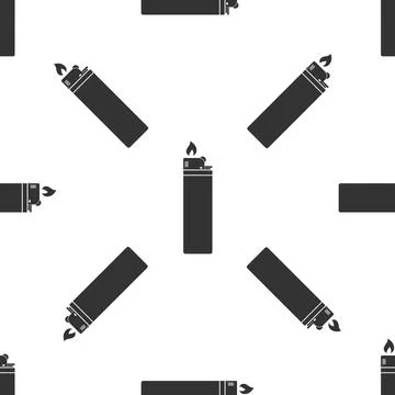 Lighter icon seamless pattern on white background. Flat design. Vector Stock Illustration