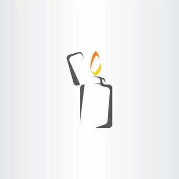 Lighter icon symbol vector stylized sign Stock Illustration