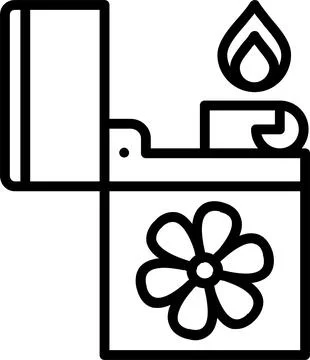 Lighter Line Icon Design Stock Illustration