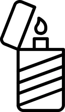 Lighter Line Icon Design Stock Illustration