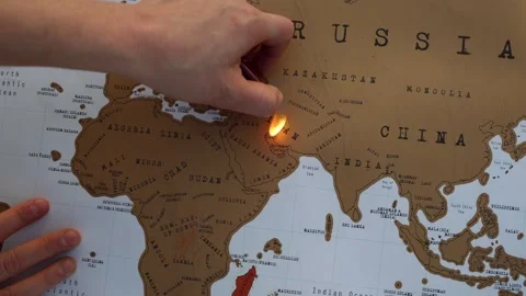 Lighter over Iran on map Stock-Footage 338384633