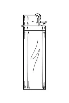 Lighter, sketch Stock Illustration