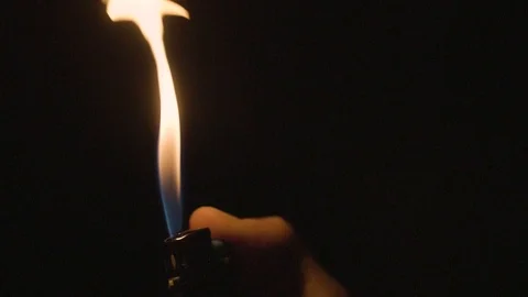 Lighter in slow motion Stock Footage 123869526