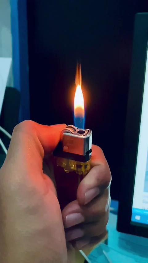 Lighter in Slow motion Stock Footage 245262962
