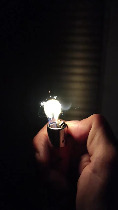 Lighter strike in slow motion Stock Footage 292919609