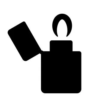 Lighter vector icon isolated on white background Stock Illustration