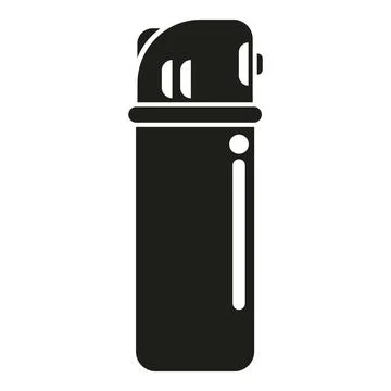 Lighter vector silhouette providing portable ignition flame 스톡 일러스트