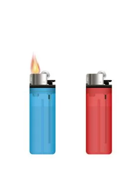 Lighter on a white background Stock Illustration