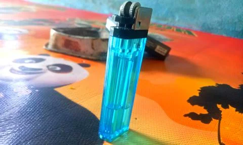 Lighters with multi-colored background perfect for social media text stories 3 Stock Illustration