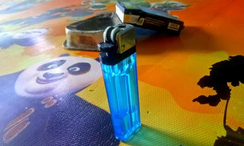 Lighters with multi-colored background perfect for social media text stories Stock Illustration