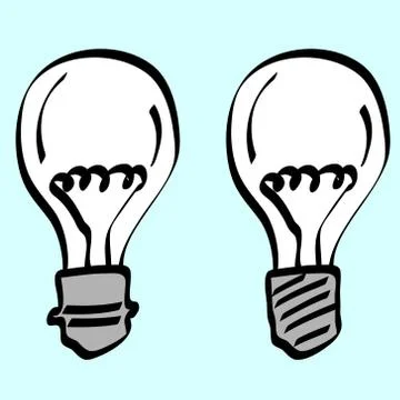 Lightglobes Vector Cartoon Style Stock Illustration