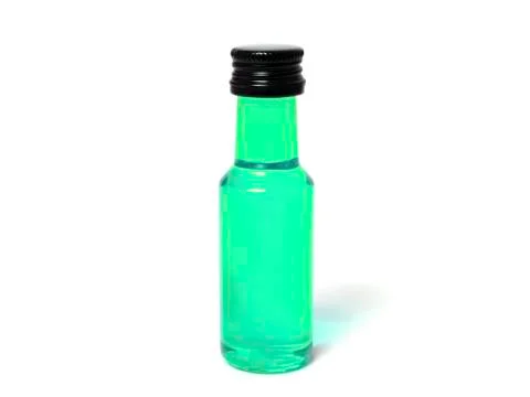 Lightgreen bottle on white background Stock Photos