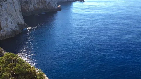 Lighthouse above deep blue sea. Stock Footage 220024864