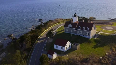 Lighthouse aerial Cape Cod Видео 276135757