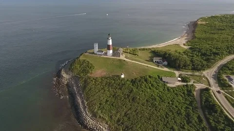 Lighthouse Aerial Stock Footage