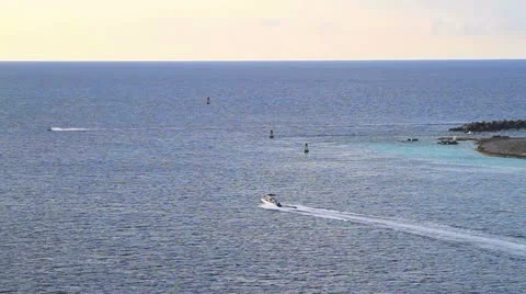 Lighthouse aerial view on a small island 2 Stock Footage 10808622