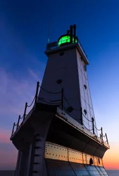 Lighthouse Afterglow Stock Photos