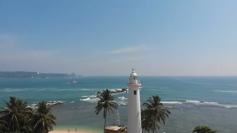 Lighthouse against seascape Stock Footage 109423029