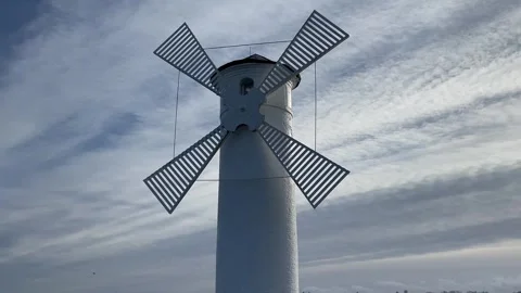Lighthouse against the sky Stockbeeldmateriaal 279398021