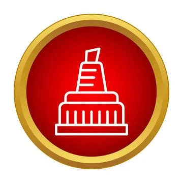 Lighthouse of alexandria icon representing ancient wonder Stock Illustration