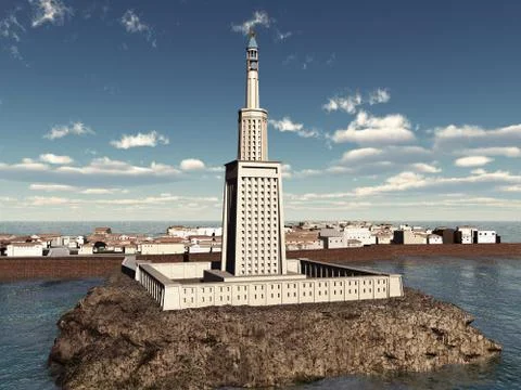 Lighthouse of Alexandria Stock Illustration