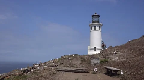 Lighthouse in Anacapa island Stock Footage 63593704