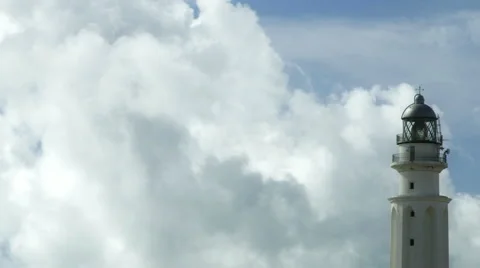 Lighthouse and clouds timelapse Video stock 1064984