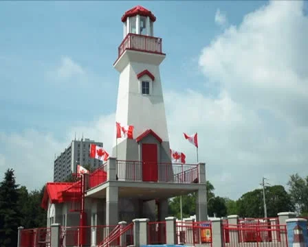 Lighthouse and Flags PAL Stock Footage 11209939