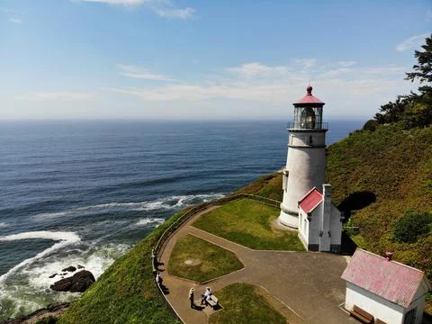 Lighthouse and Ocean Foto stock