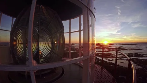 Lighthouse and Sunset in Norway 스톡 동영상 70163894