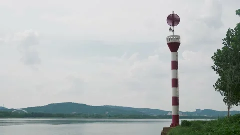 Lighthouse And Xiang River Stock Footage 168726580