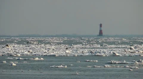 Lighthouse Arngast Stock Footage 10750263