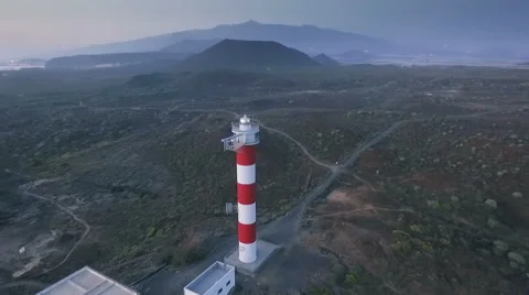 Lighthouse in Atlantic Ocean Video stock 56355924