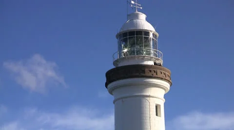 Lighthouse on Australian coastline Stock Footage 22906485
