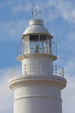 Lighthouse in the background of the sky in the town of Paphos Stock-Fotos
