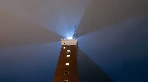 Lighthouse bad weather tilt close time lapse 11260 Stock Footage 33387916