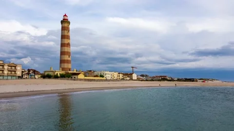 Lighthouse from the Barra beach Stock Footage 152612956