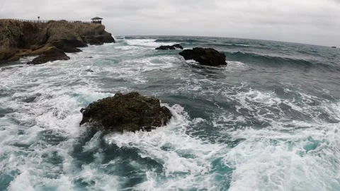 Lighthouse on a beach in Ecuador Stock Footage 280085012