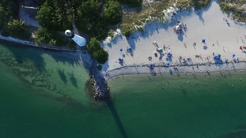 Lighthouse on Beach Stock Footage 116262438