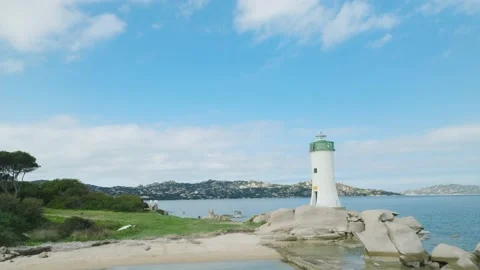 Lighthouse on the beach Video stock 233927928