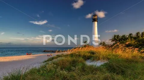 Lighthouse on the Beach, Miami, Florida Stock Photos