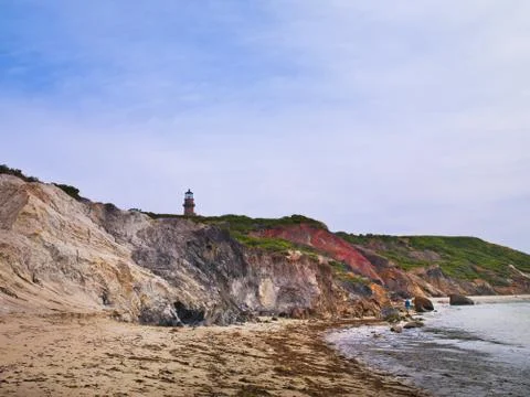 Lighthouse on the beach Stock Photos