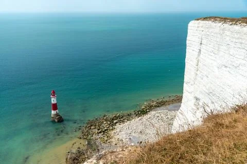 The lighthouse at Beachy Head Stock Photos