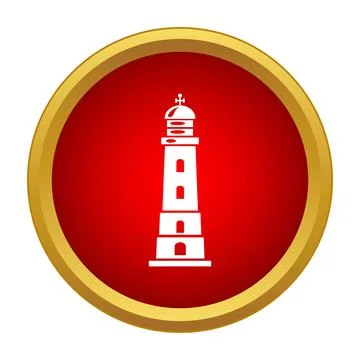 Lighthouse beacon guiding maritime navigation safety concept Stock Illustration